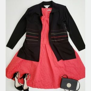 Excluively Misook Black Open Front Cardigan Jacket